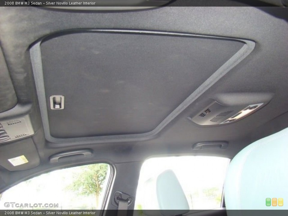 Silver Novillo Leather Interior Sunroof for the 2008 BMW M3 Sedan #56961266