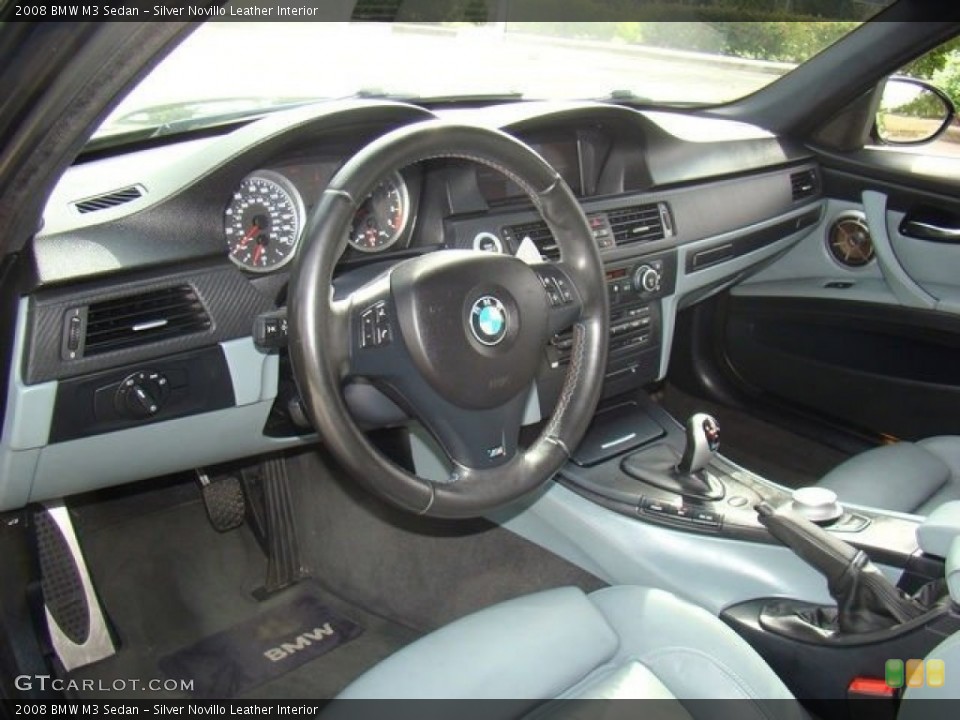 Silver Novillo Leather Interior Dashboard for the 2008 BMW M3 Sedan #56961293