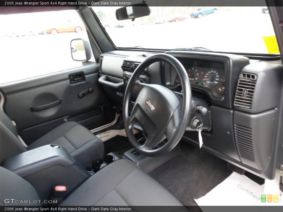 Dark Slate Gray Interior Photo for the 2006 Jeep Wrangler Sport 4x4 Right Hand Drive #56965514