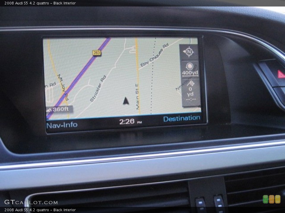 Black Interior Navigation for the 2008 Audi S5 4.2 quattro #56971447