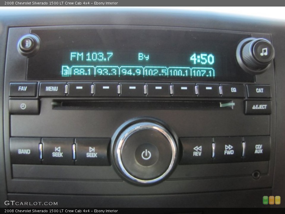 Ebony Interior Audio System for the 2008 Chevrolet Silverado 1500 LT Crew Cab 4x4 #56973116