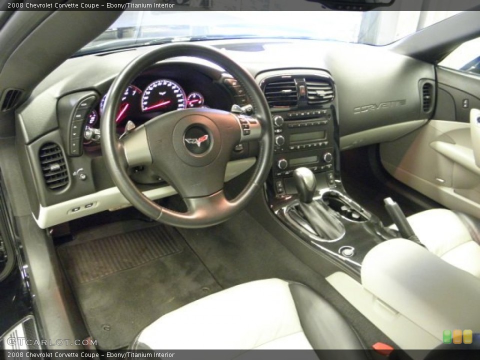 Ebony/Titanium Interior Dashboard for the 2008 Chevrolet Corvette Coupe #56975327