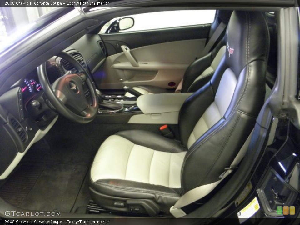 Ebony/Titanium Interior Photo for the 2008 Chevrolet Corvette Coupe #56975334