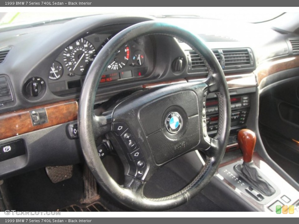 Black Interior Steering Wheel for the 1999 BMW 7 Series 740iL Sedan #56981590