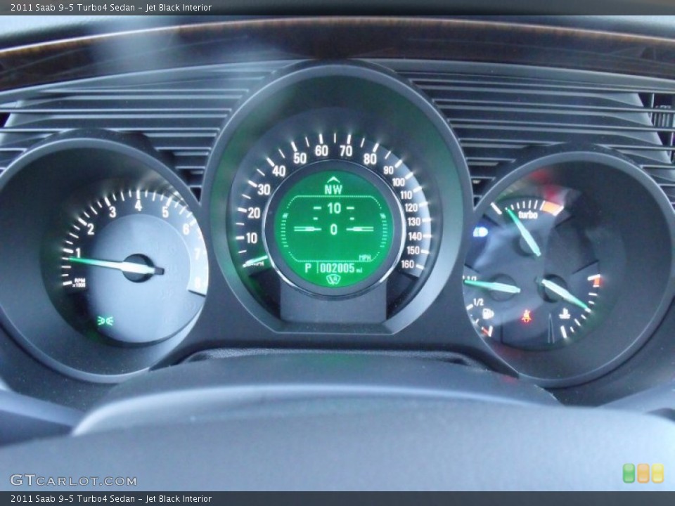 Jet Black Interior Gauges for the 2011 Saab 9-5 Turbo4 Sedan #56982377
