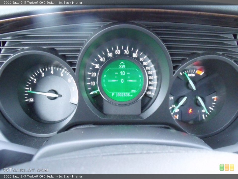 Jet Black Interior Gauges for the 2011 Saab 9-5 Turbo6 XWD Sedan #56982584