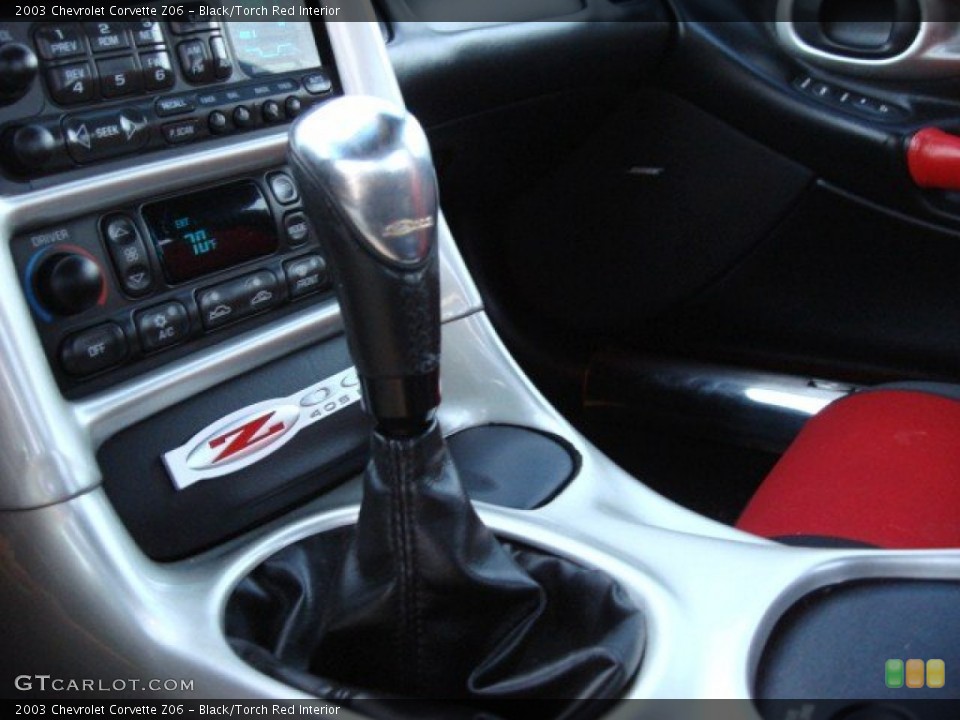 Black/Torch Red Interior Transmission for the 2003 Chevrolet Corvette Z06 #56983191