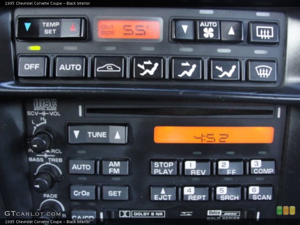 Black Interior Controls for the 1995 Chevrolet Corvette Coupe #56988659