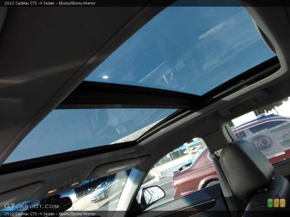 Ebony/Ebony Interior Sunroof for the 2012 Cadillac CTS -V Sedan #56992623