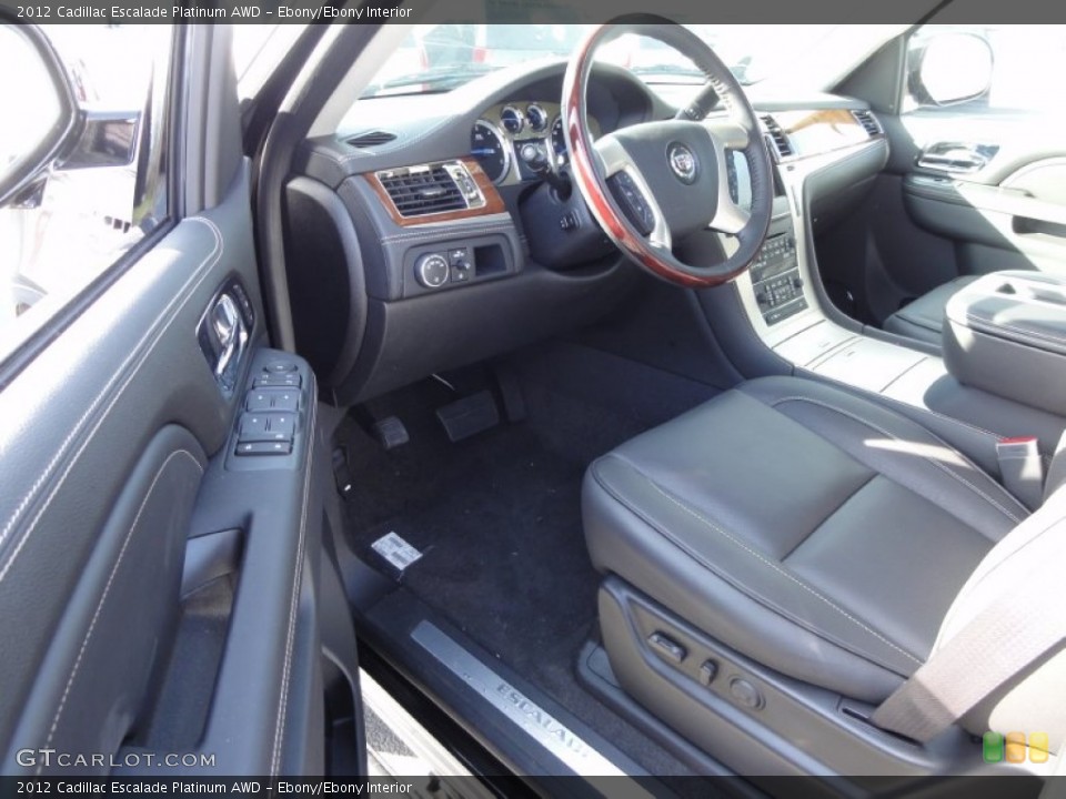 Ebony/Ebony Interior Photo for the 2012 Cadillac Escalade Platinum AWD #56992735