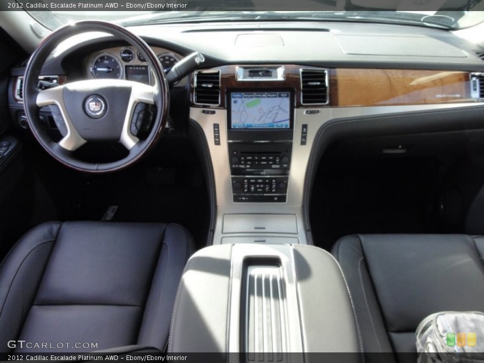 Ebony/Ebony Interior Dashboard for the 2012 Cadillac Escalade Platinum AWD #56992769