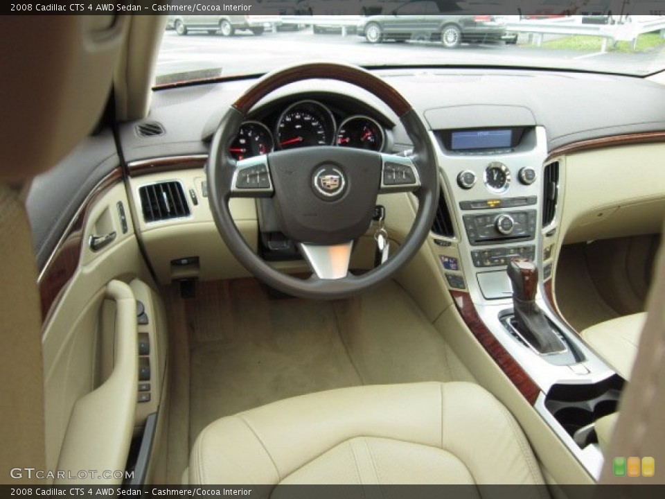 Cashmere/Cocoa Interior Dashboard for the 2008 Cadillac CTS 4 AWD Sedan #56994619