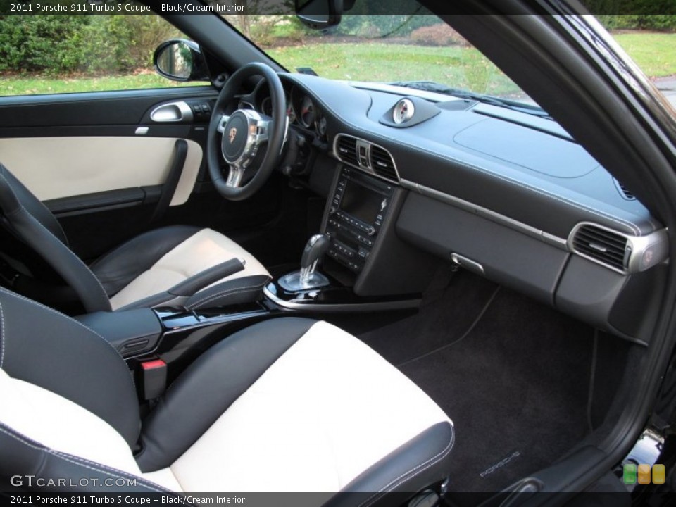 Black/Cream Interior Dashboard for the 2011 Porsche 911 Turbo S Coupe #56996383