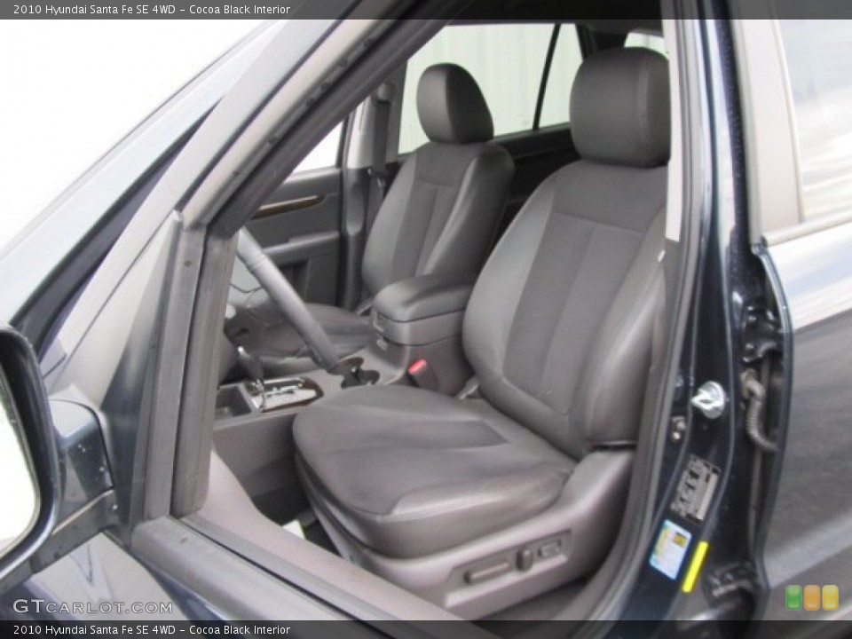 Cocoa Black Interior Photo for the 2010 Hyundai Santa Fe SE 4WD #57002531