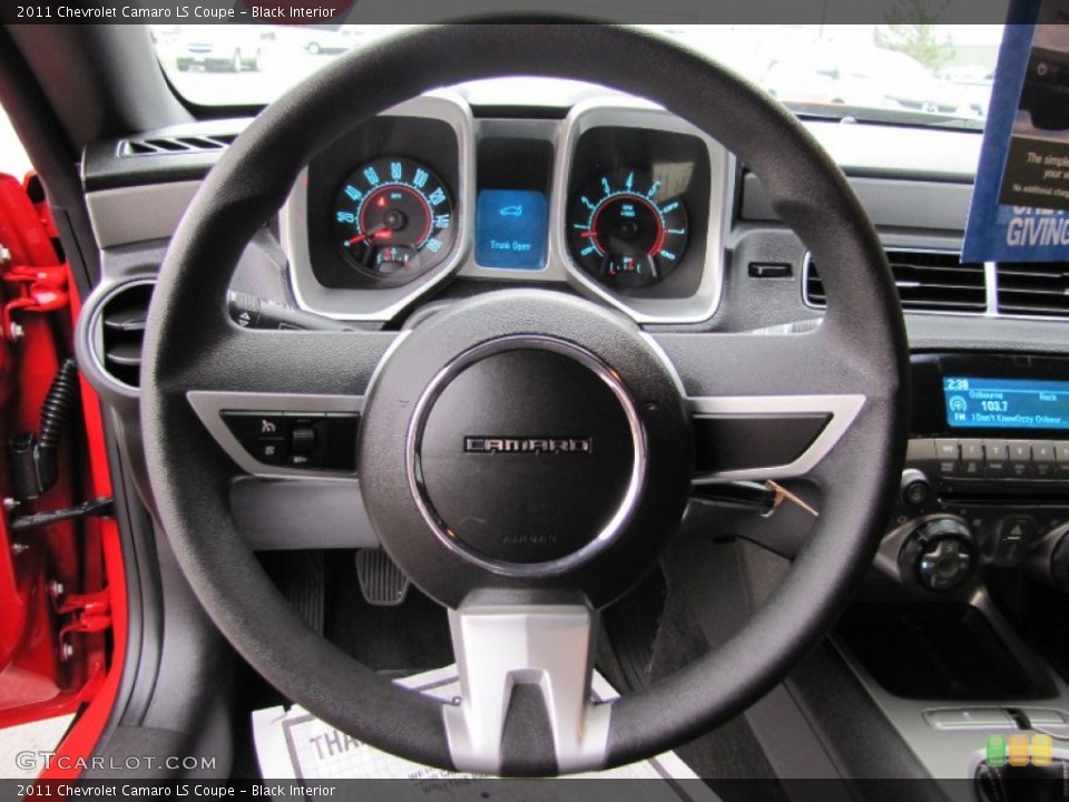 Black Interior Steering Wheel for the 2011 Chevrolet Camaro LS Coupe #57002672