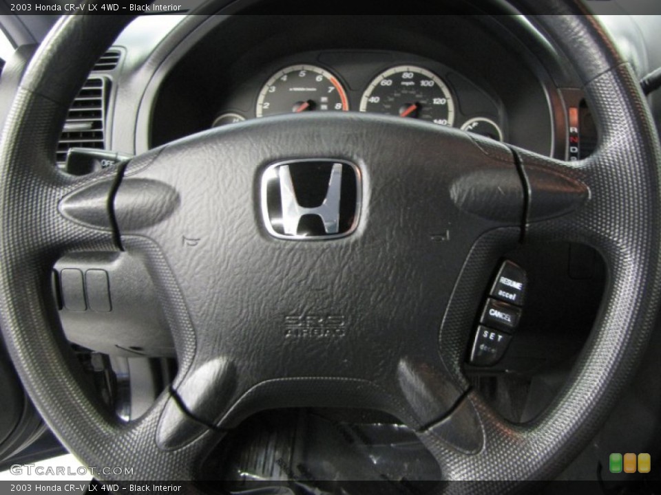 Black Interior Steering Wheel for the 2003 Honda CR-V LX 4WD #57004849