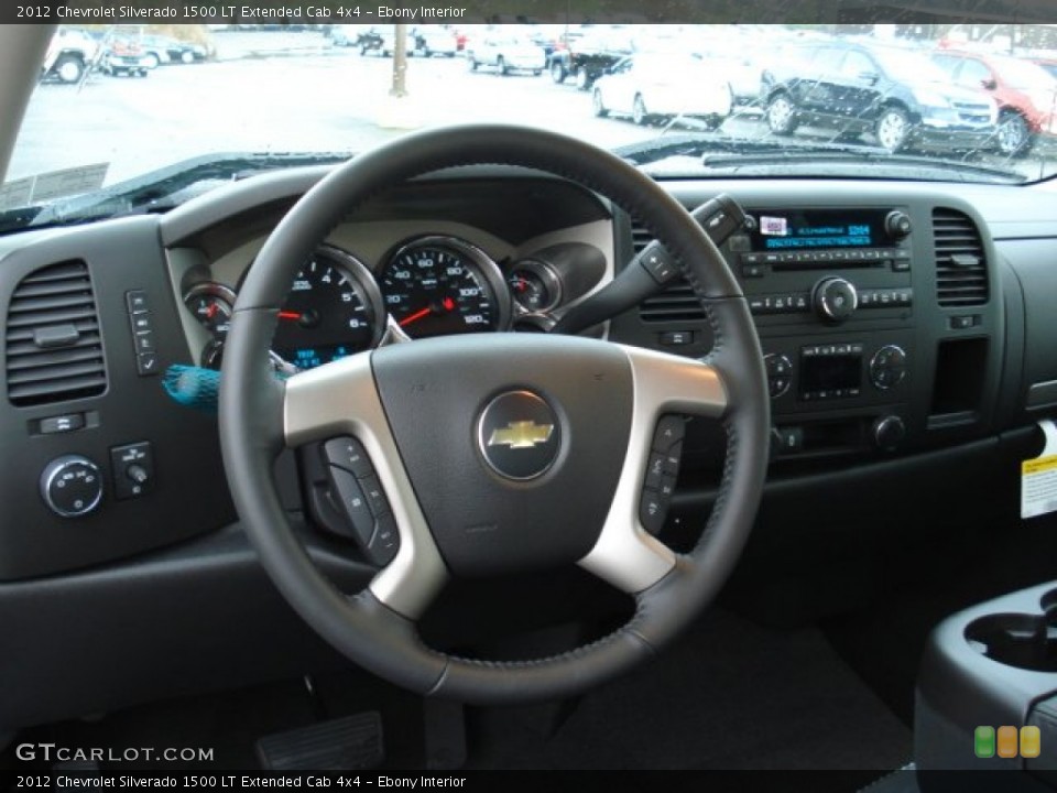 Ebony Interior Steering Wheel for the 2012 Chevrolet Silverado 1500 LT Extended Cab 4x4 #57005330