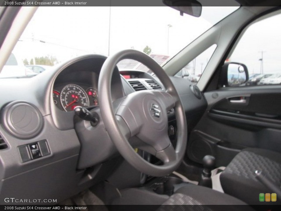 Black Interior Photo for the 2008 Suzuki SX4 Crossover AWD #57008063