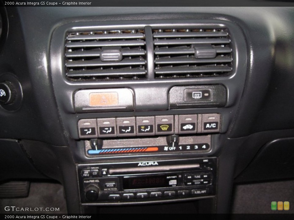 Graphite Interior Controls for the 2000 Acura Integra GS Coupe #57011324