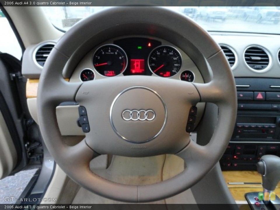 Beige Interior Steering Wheel for the 2006 Audi A4 3.0 quattro Cabriolet #57013211