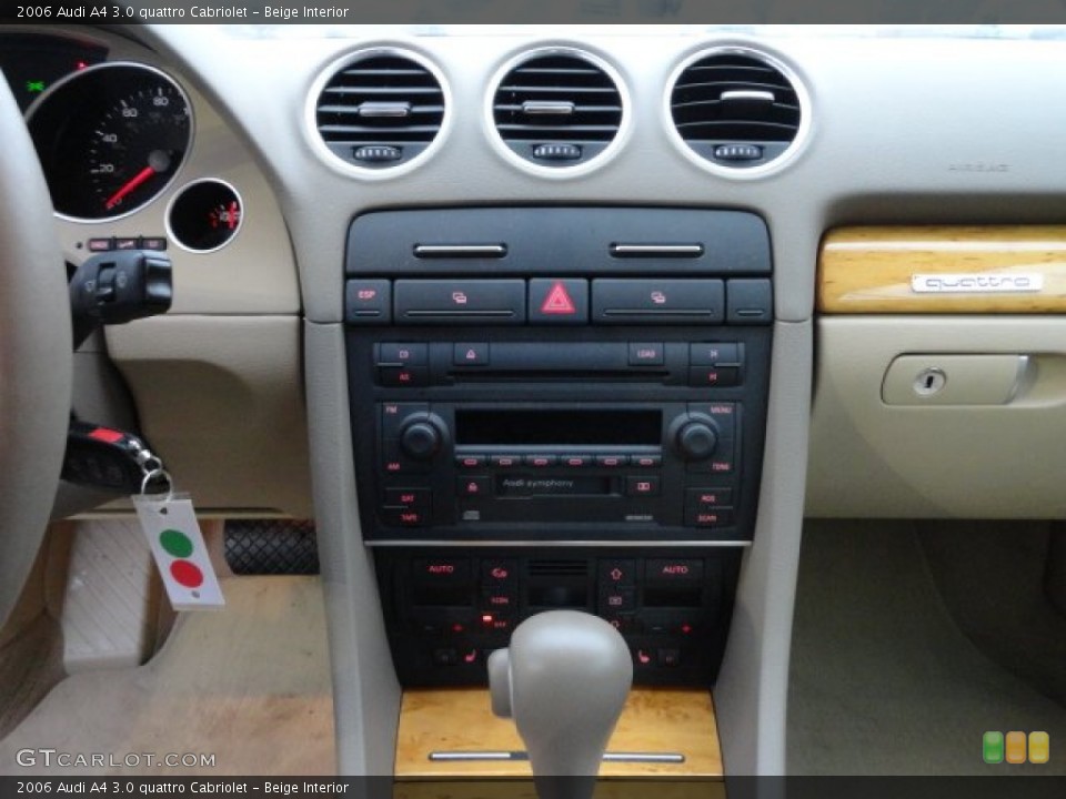 Beige Interior Controls for the 2006 Audi A4 3.0 quattro Cabriolet #57013220