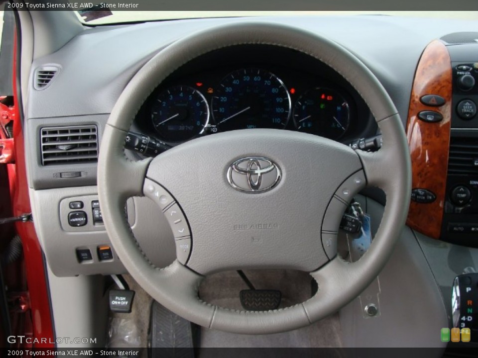 Stone Interior Steering Wheel for the 2009 Toyota Sienna XLE AWD #57015224