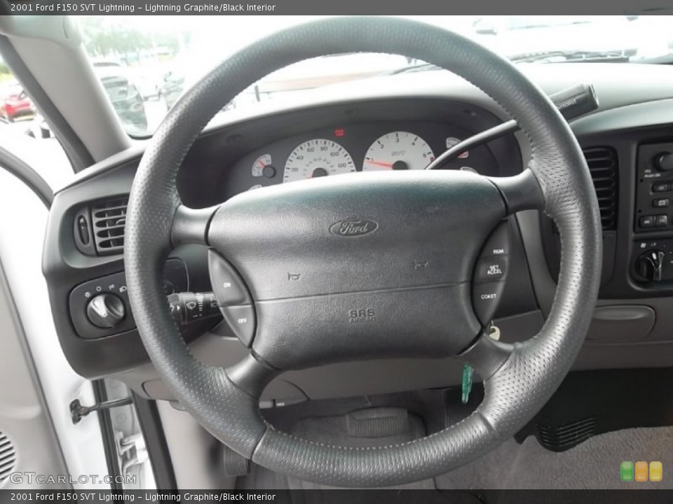 Lightning Graphite/Black Interior Steering Wheel for the 2001 Ford F150 SVT Lightning #57016824
