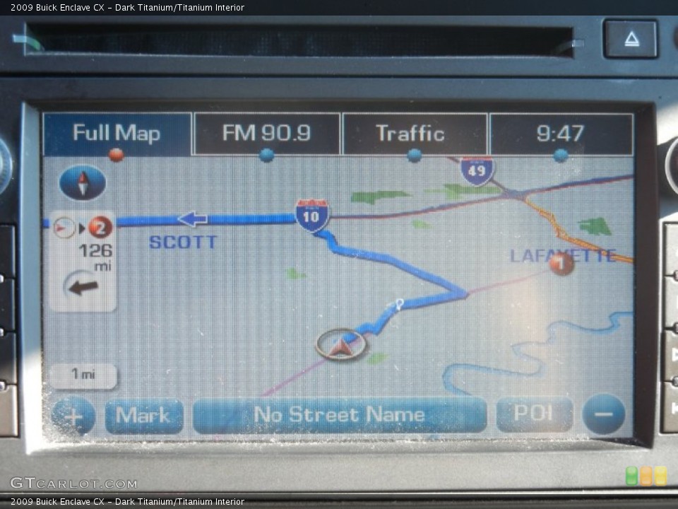 Dark Titanium/Titanium Interior Navigation for the 2009 Buick Enclave CX #57019979