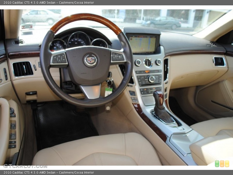 Cashmere/Cocoa Interior Dashboard for the 2010 Cadillac CTS 4 3.0 AWD Sedan #57020732