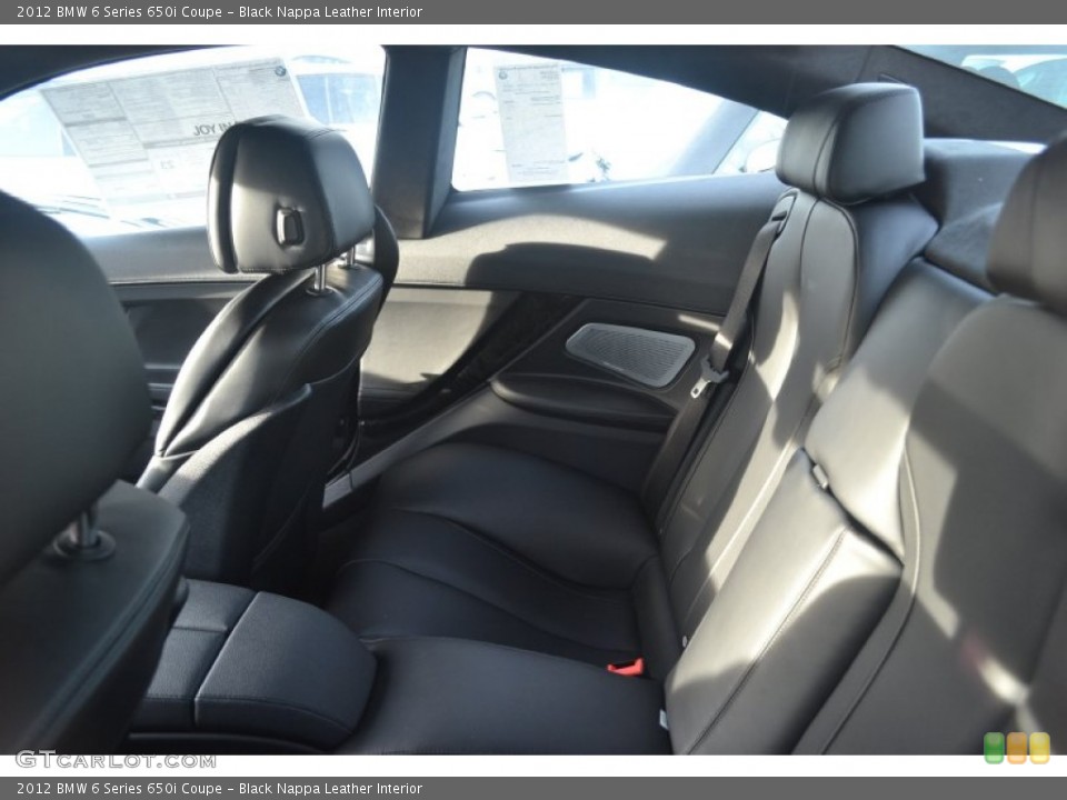 Black Nappa Leather Interior Photo for the 2012 BMW 6 Series 650i Coupe #57021149