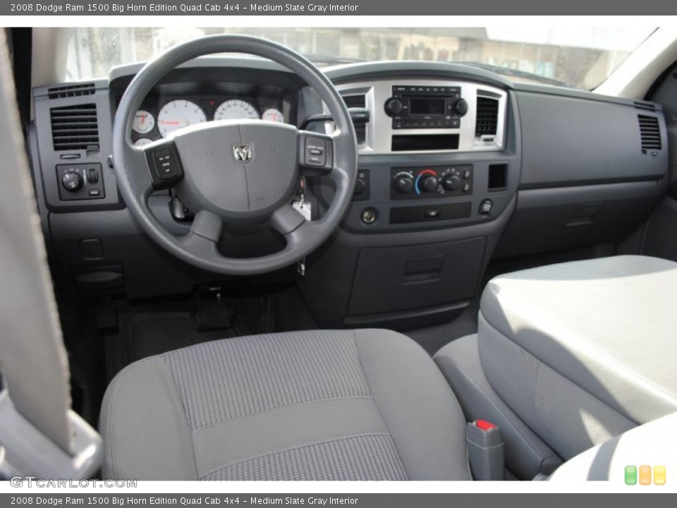 Medium Slate Gray Interior Dashboard for the 2008 Dodge Ram 1500 Big Horn Edition Quad Cab 4x4 #57021885