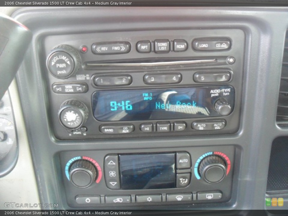 Medium Gray Interior Controls for the 2006 Chevrolet Silverado 1500 LT Crew Cab 4x4 #57023038