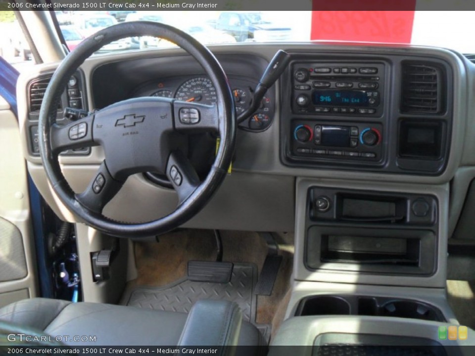 Medium Gray Interior Dashboard for the 2006 Chevrolet Silverado 1500 LT Crew Cab 4x4 #57023080