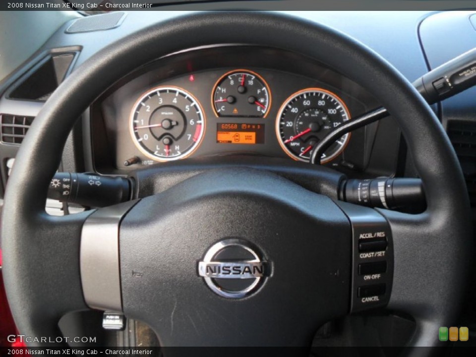 Charcoal Interior Steering Wheel for the 2008 Nissan Titan XE King Cab #57023780