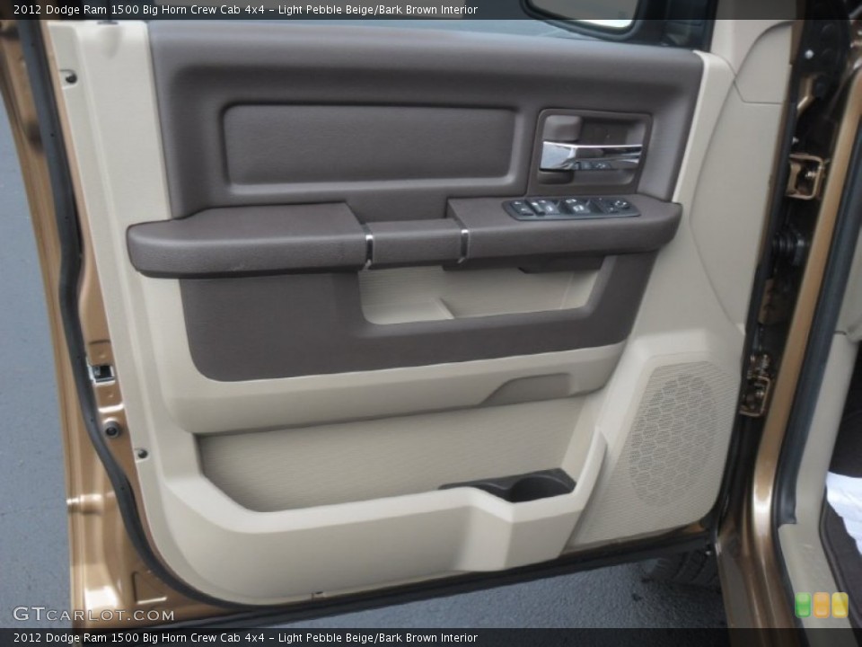 Light Pebble Beige/Bark Brown Interior Door Panel for the 2012 Dodge Ram 1500 Big Horn Crew Cab 4x4 #57025577