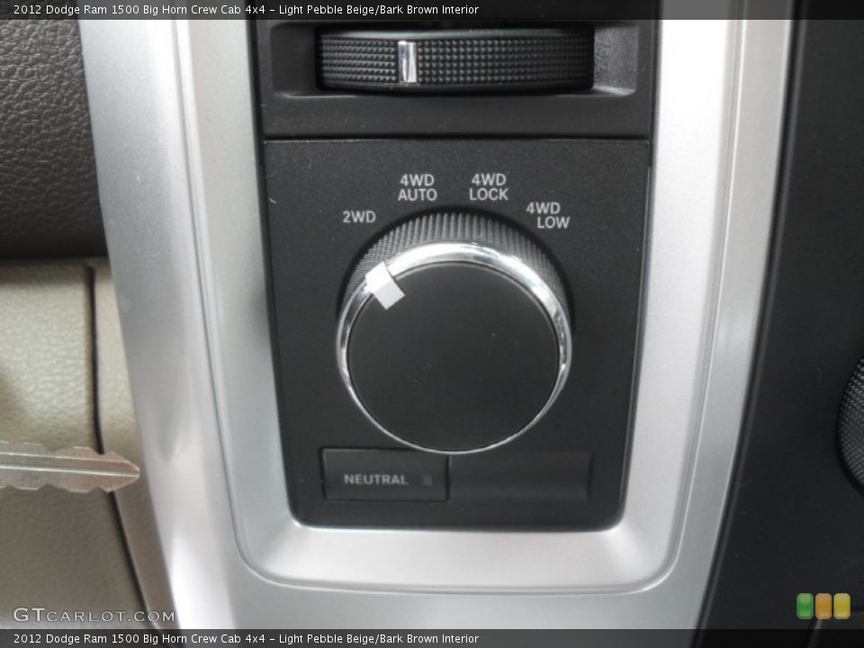 Light Pebble Beige/Bark Brown Interior Controls for the 2012 Dodge Ram 1500 Big Horn Crew Cab 4x4 #57025586