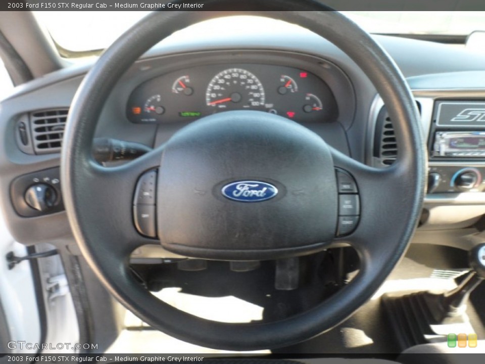 Medium Graphite Grey Interior Steering Wheel for the 2003 Ford F150 STX Regular Cab #57028859