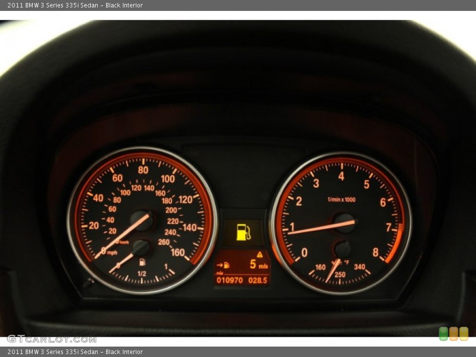 Black Interior Gauges for the 2011 BMW 3 Series 335i Sedan #57030574