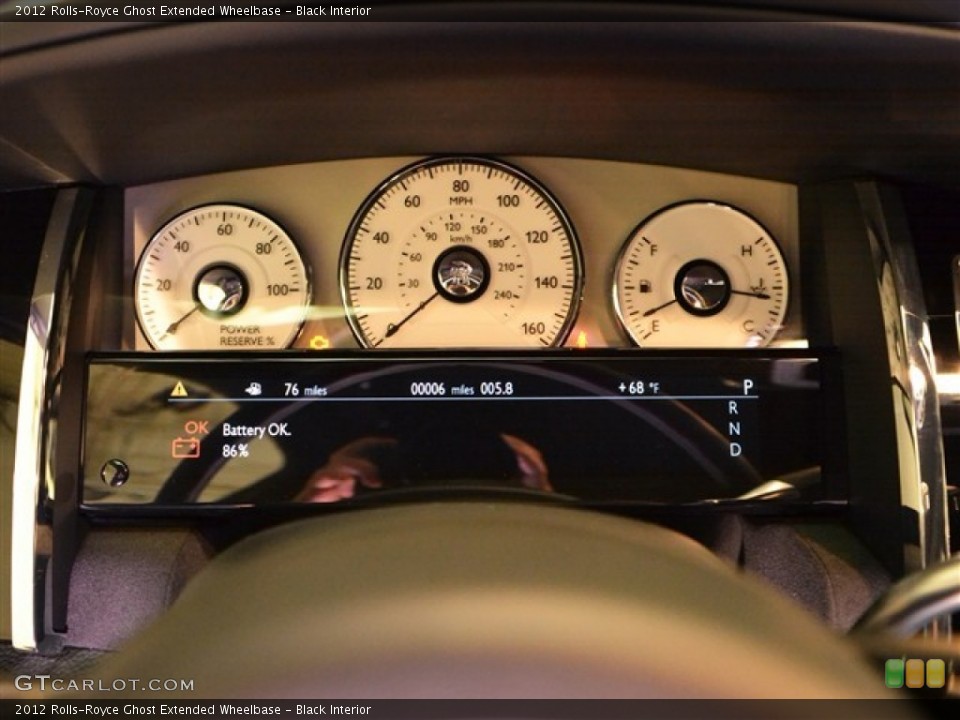 Black Interior Gauges for the 2012 Rolls-Royce Ghost Extended Wheelbase #57030815