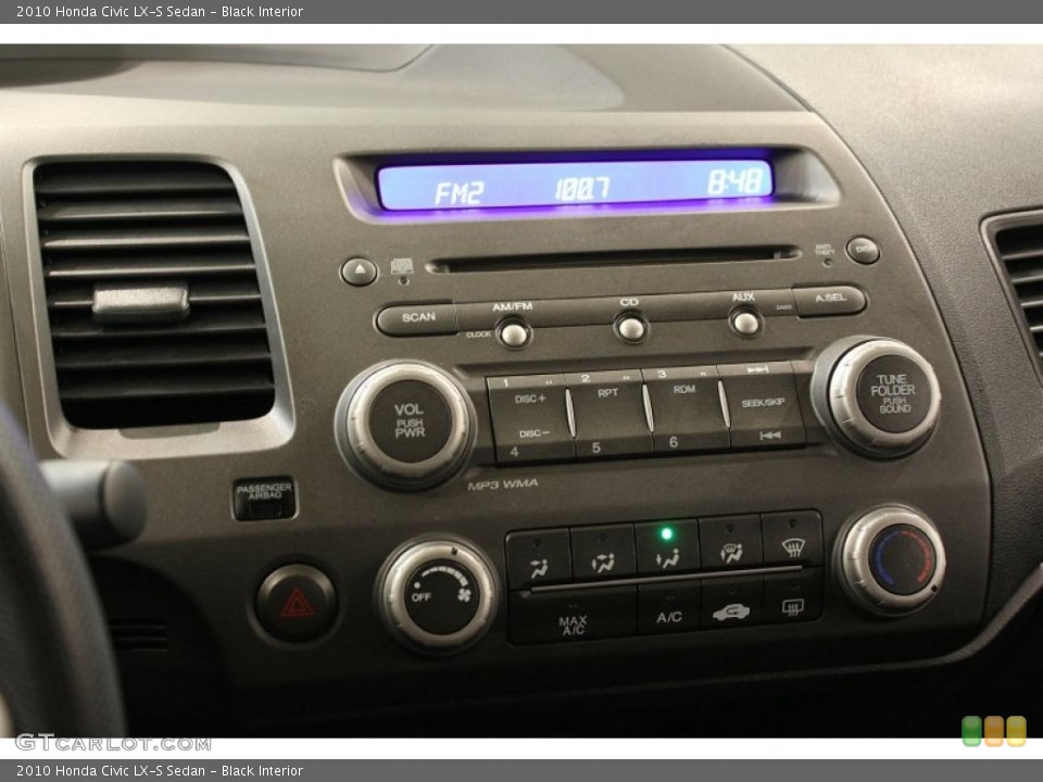 Black Interior Controls for the 2010 Honda Civic LX-S Sedan #57030972