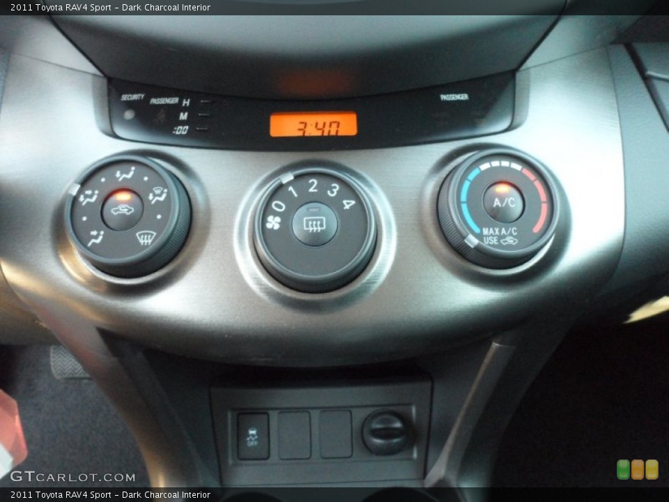 Dark Charcoal Interior Controls for the 2011 Toyota RAV4 Sport #57032180