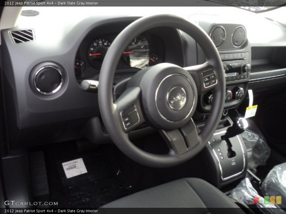 Dark Slate Gray Interior Steering Wheel for the 2012 Jeep Patriot Sport 4x4 #57032390