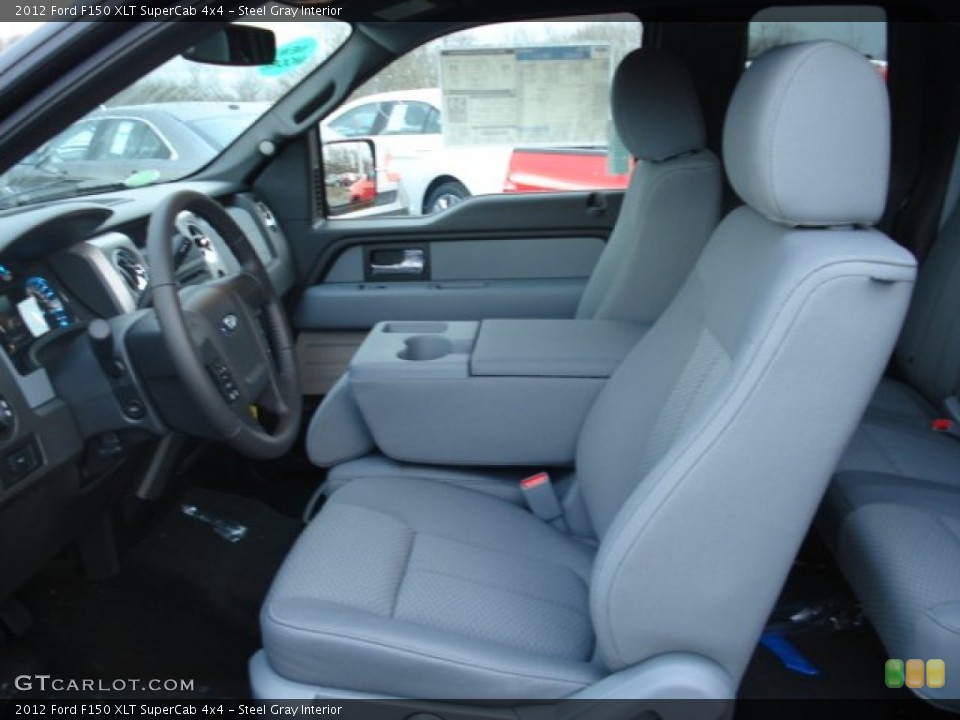 Steel Gray Interior Photo for the 2012 Ford F150 XLT SuperCab 4x4 #57039125