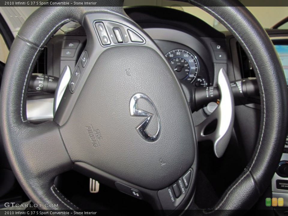 Stone Interior Controls for the 2010 Infiniti G 37 S Sport Convertible #57040527