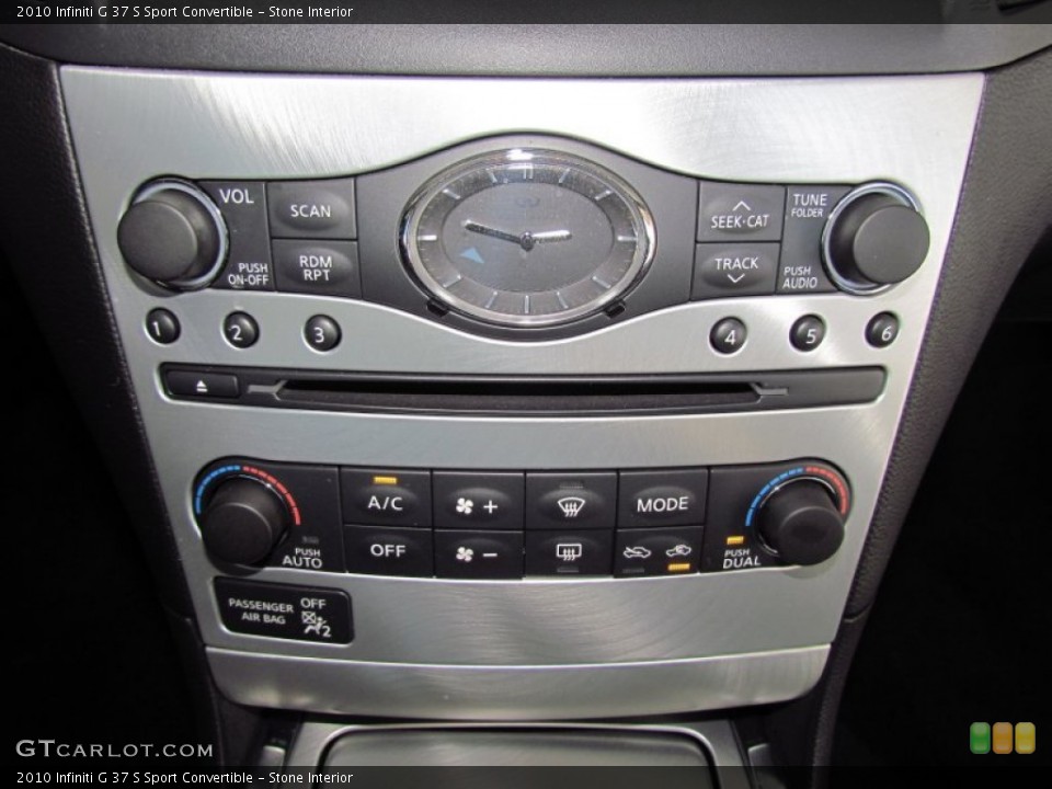 Stone Interior Controls for the 2010 Infiniti G 37 S Sport Convertible #57040556