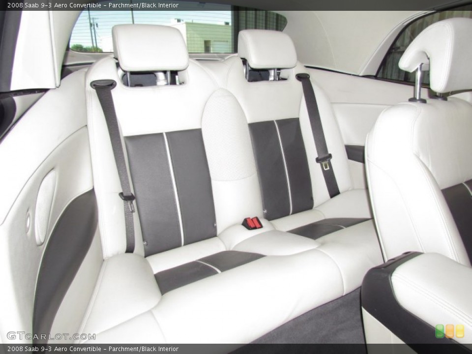 Parchment/Black Interior Photo for the 2008 Saab 9-3 Aero Convertible #57041492