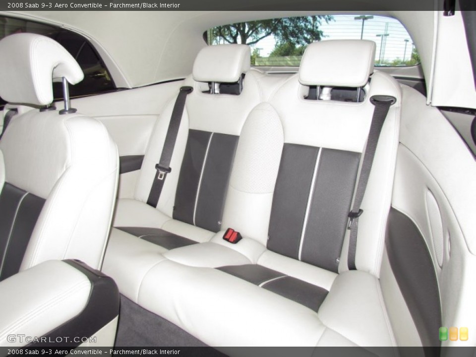 Parchment/Black 2008 Saab 9-3 Interiors