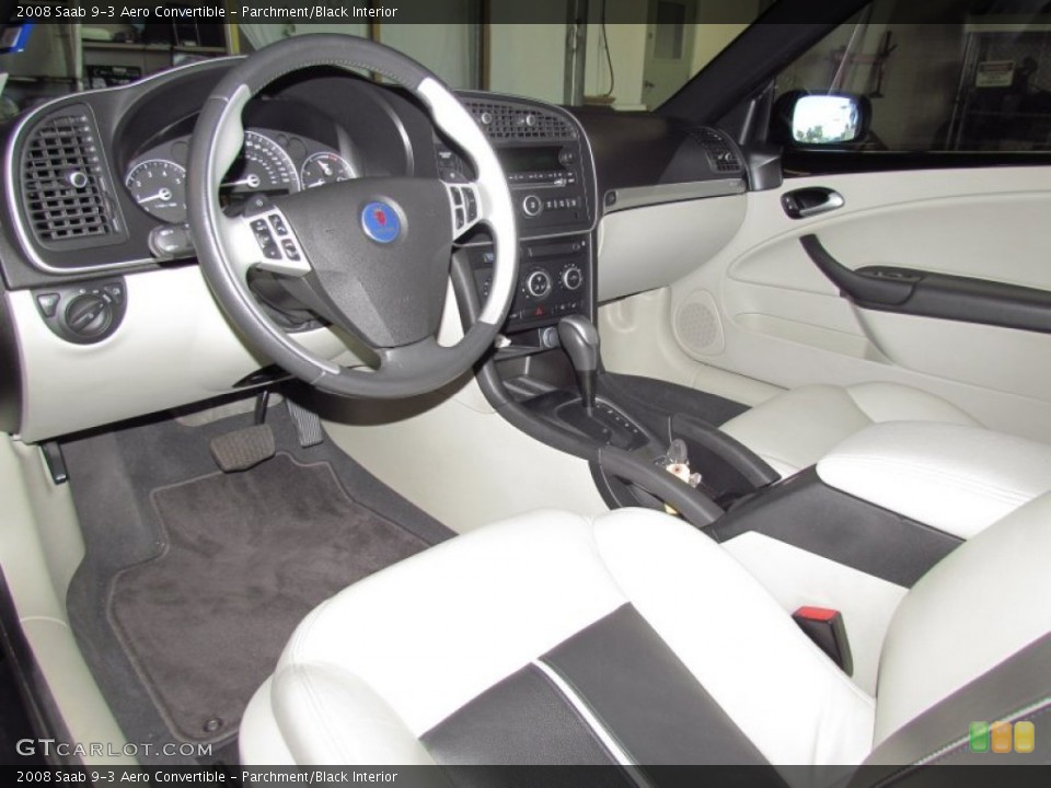 Parchment/Black Interior Dashboard for the 2008 Saab 9-3 Aero Convertible #57041518