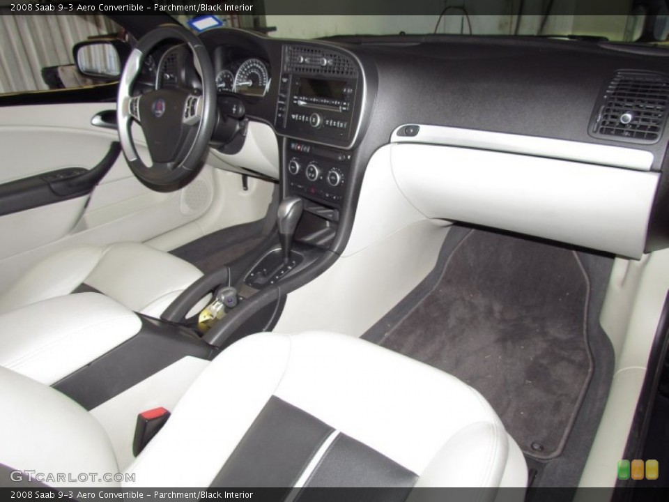 Parchment/Black Interior Dashboard for the 2008 Saab 9-3 Aero Convertible #57041546