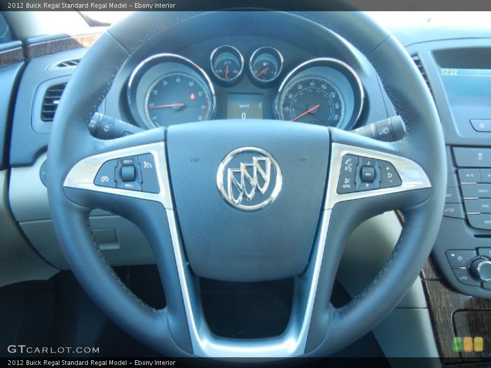 Ebony Interior Steering Wheel for the 2012 Buick Regal  #57045890